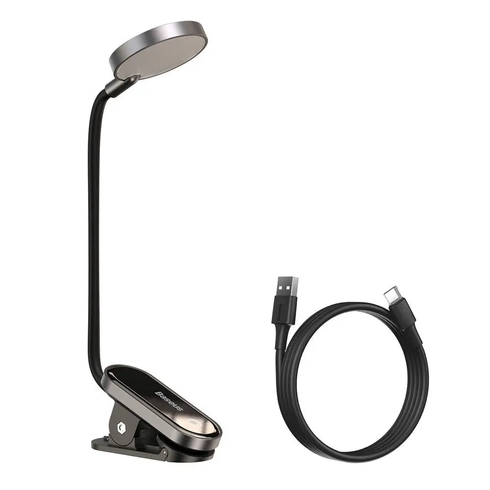 Baseus mini lampka lampa LED z klipsem szary (DGRAD-0G) - Dom i ogród