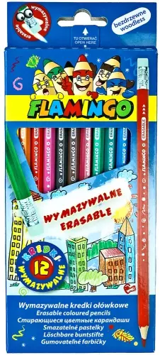 Kredki wymazywalne (12 kolorów) - Papiernicze i szkolne