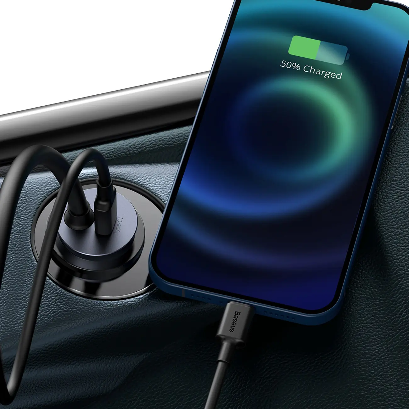 Ładowarka samochodowa Baseus Share Together 120W wieloportowa 2x USB-A + 2x USB-C - szara - Elektronika i akcesoria