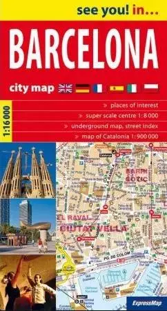 Barcelona; papierowy plan miasta 1:16 000 - Książki