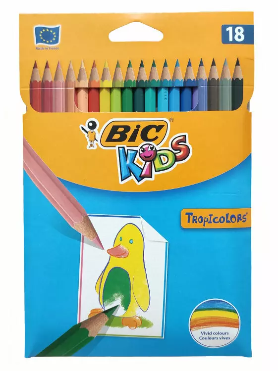 Kredki Tropicolor Pudełko 18 sztuk - Papiernicze i szkolne
