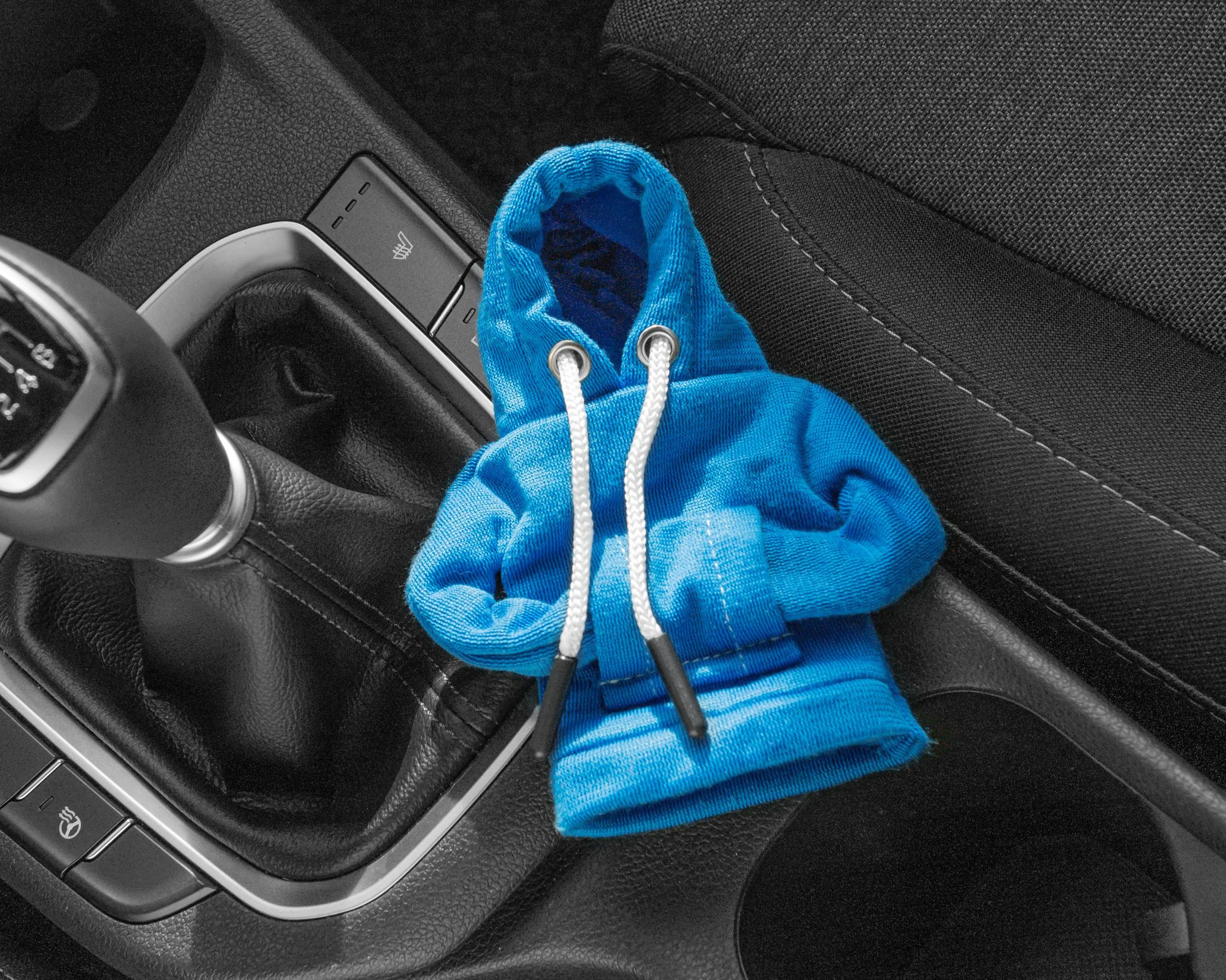 Bluza z kapturem na gałkę biegów - NIEBIESKA - Papiernicze i szkolne