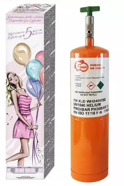 Butla z helem, jednorazowa - Papiernicze i szkolne