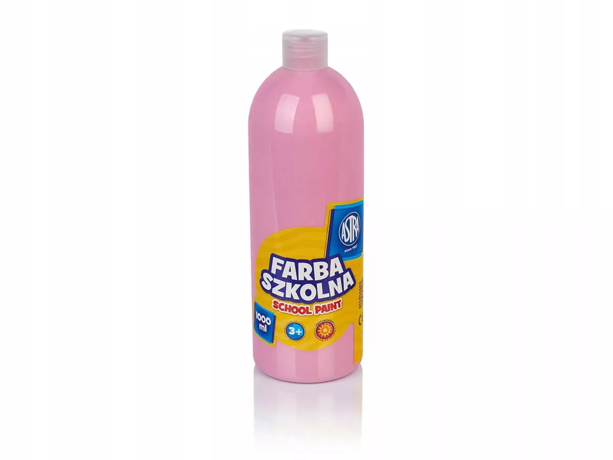 Farba szkolna różowa jasna 1000ml ASTRA - Papiernicze i szkolne