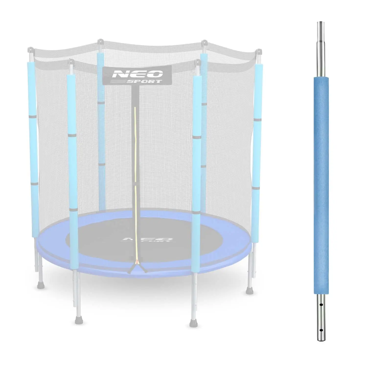 Słupek dolny do trampoliny z siatką zewnętrzną 4,5 ft niebieski Neo-Sport - Elektronika i akcesoria