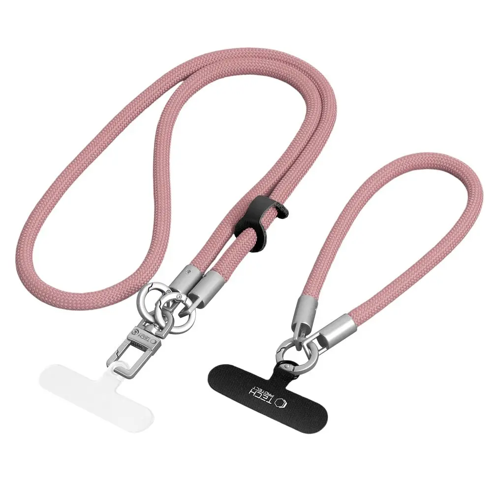 Tech-Protect C10S Rope Crossbody & Wrist Dusty ROSE/TITANIUM - Elektronika i akcesoria