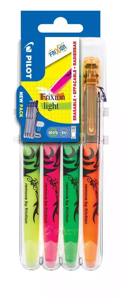 Zakreślacz FriXion light 4szt PILOT wymazywalny - Papiernicze i szkolne