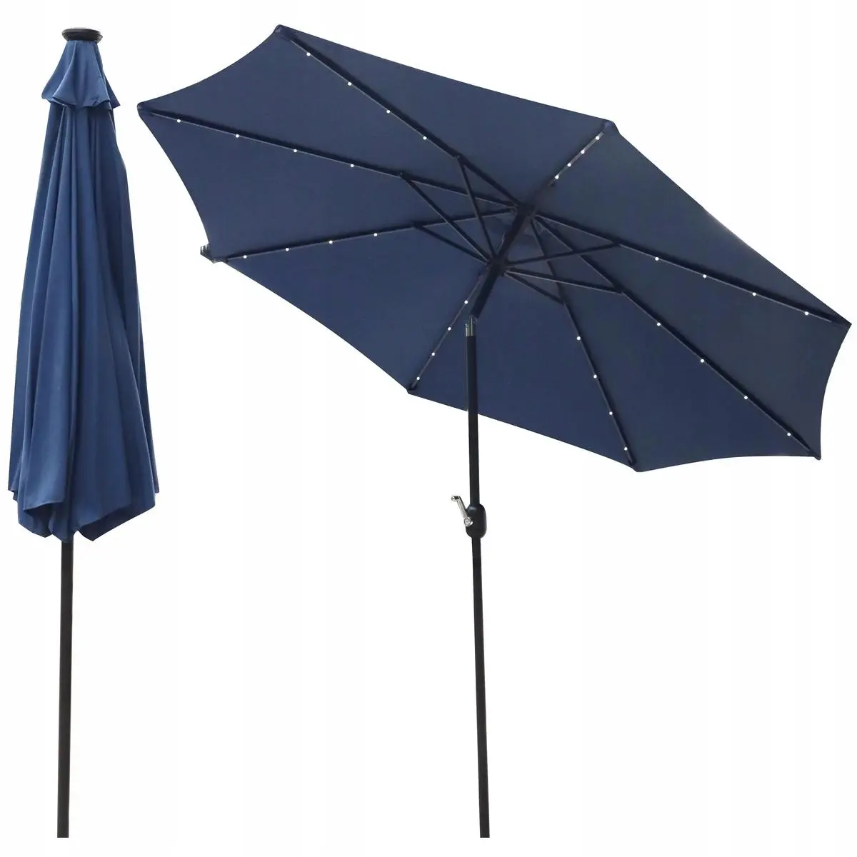 Parasol Ogrodowy z Oświetleniem LED 300CM Granatowy - Elektronika i akcesoria