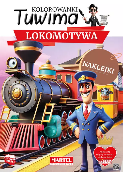 Kolorowanki Tuwima. Lokomotywa z naklejkami - Książki
