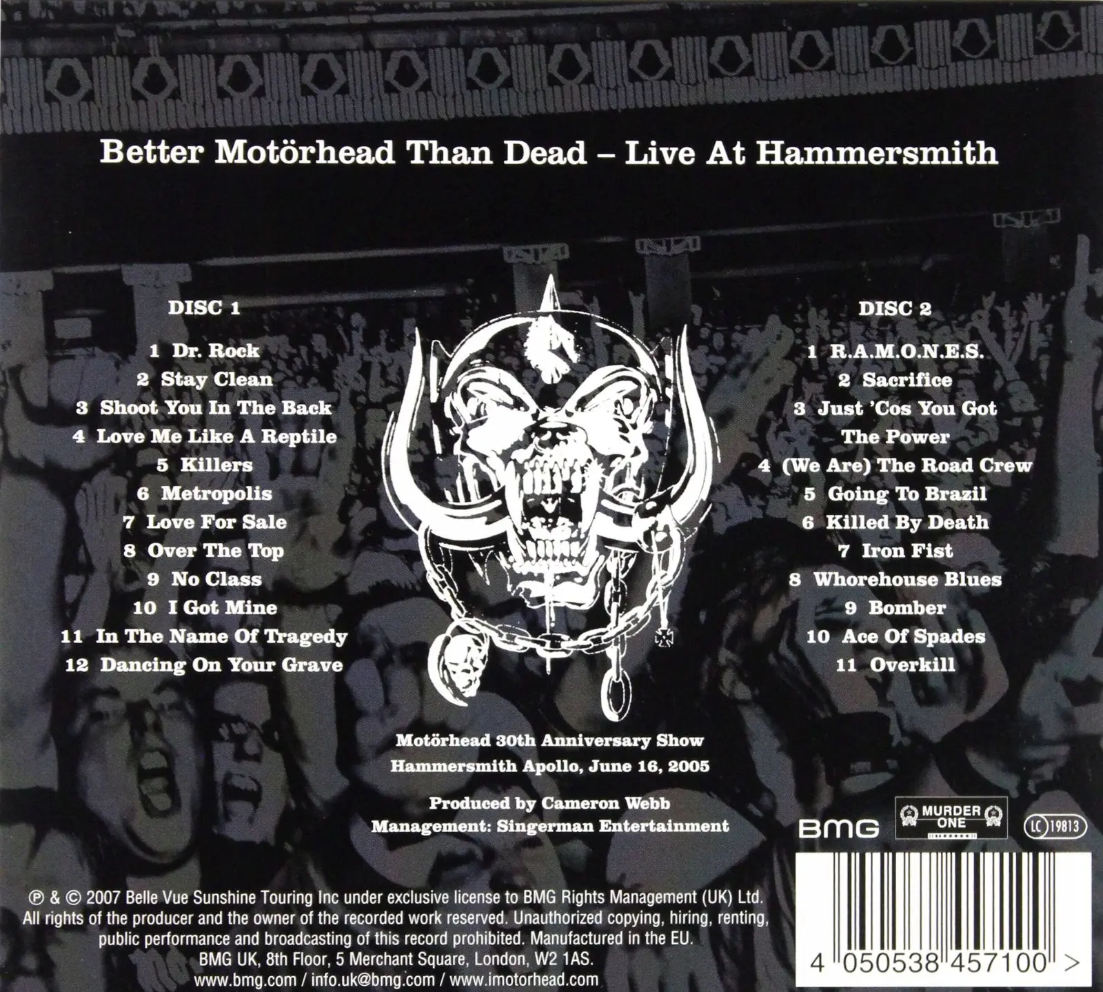 Better Motörhead Than Dead - Live At Hammersmith, CD - Muzyka