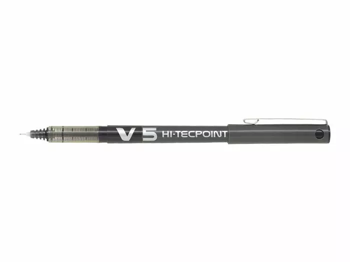 Pióro kulkowe z płynnym tuszem Pilot Hi-Tecpoint V5 Czarny Fine - Papiernicze i szkolne