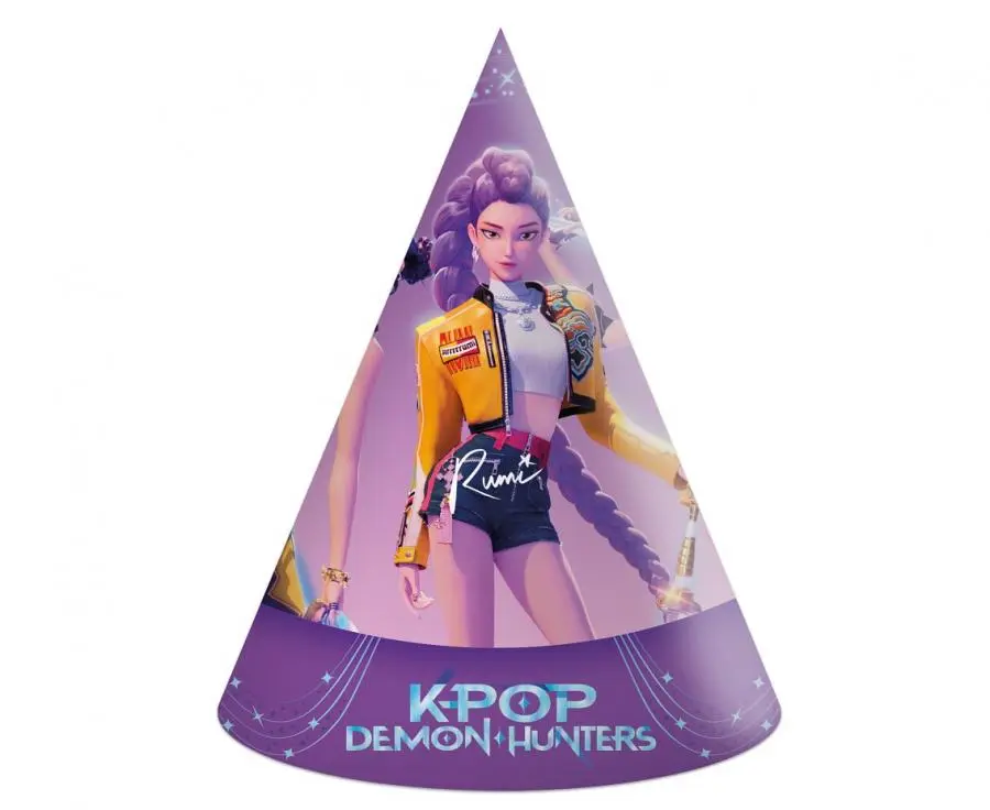 Czapeczki papierowe K-POP DEMON HUNTERS, 6 szt. - Papiernicze i szkolne