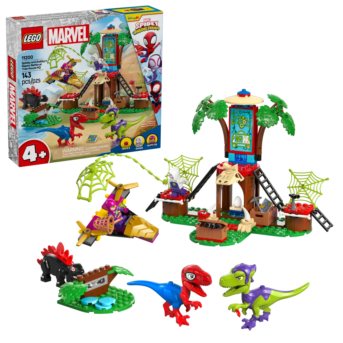 LEGO Marvel Bitwa Spidey’ego i Gobby’ego przy domku na drzewie 11200 - Zabawki