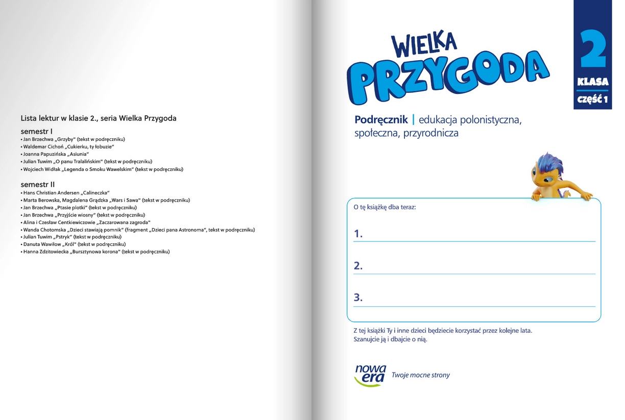 Wielka Przygoda. Edukacja polonistyczna, przyrodnicza, społeczna. Podręcznik. Klasa 2. Część 1 - Książki