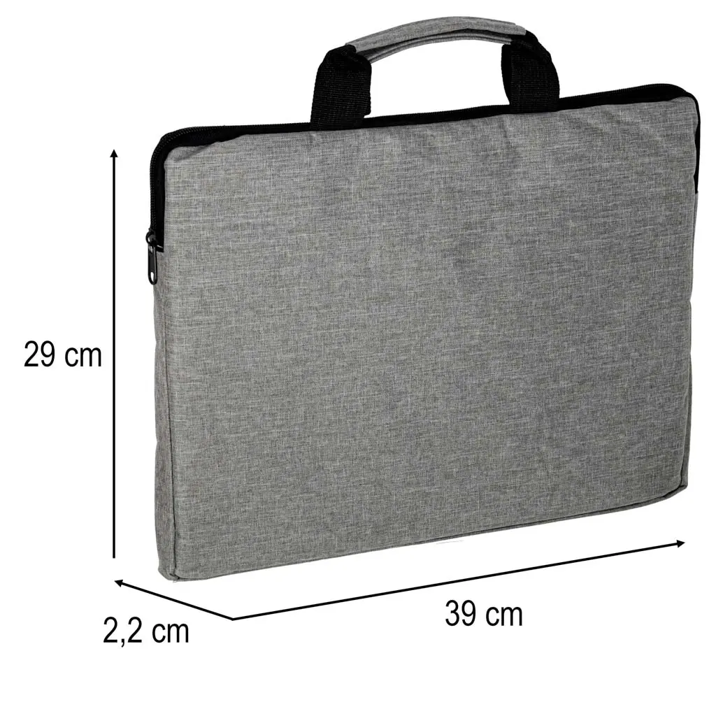 Torba na laptopa 15,6 cali na ramię teczka biznesowa damska męska szara - Papiernicze i szkolne
