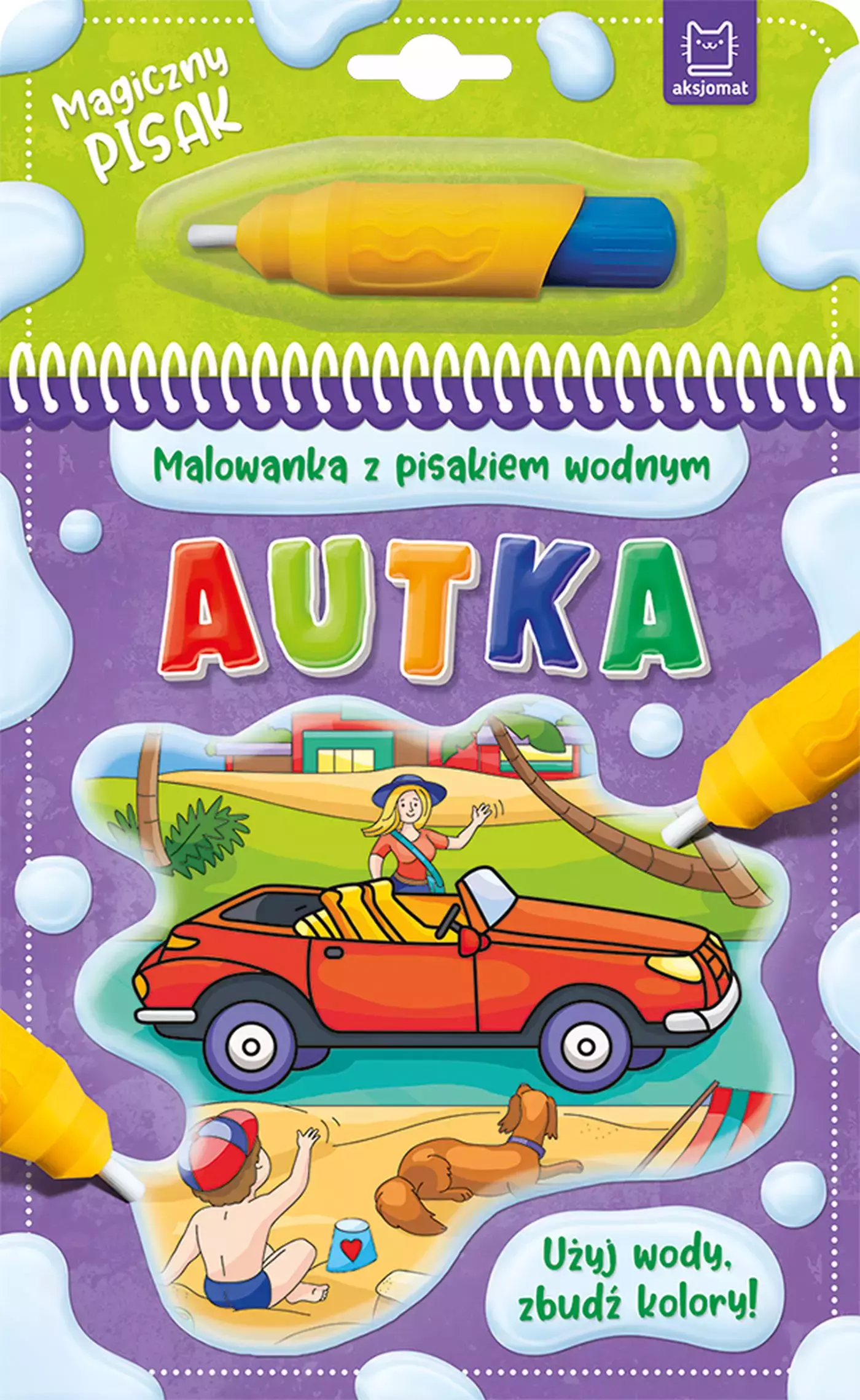 Autka. Malowanka z pisakiem wodnym - Książki