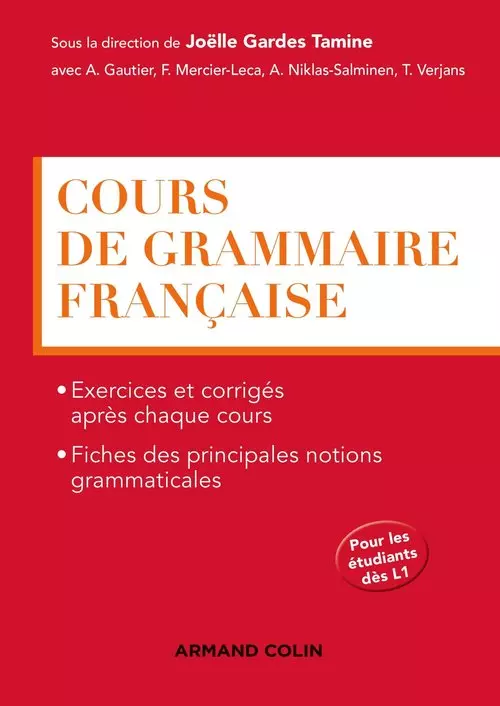 Cours de grammaire francaise podręcznik do gramatyki języka francuskiego+ klucz - Książki