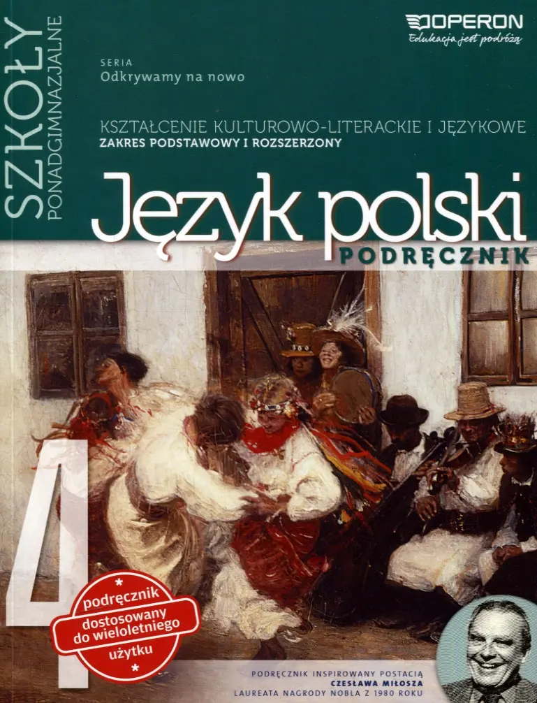 Język polski 4 Podręcznik Zakres podstawowy i rozszerzony - Książki