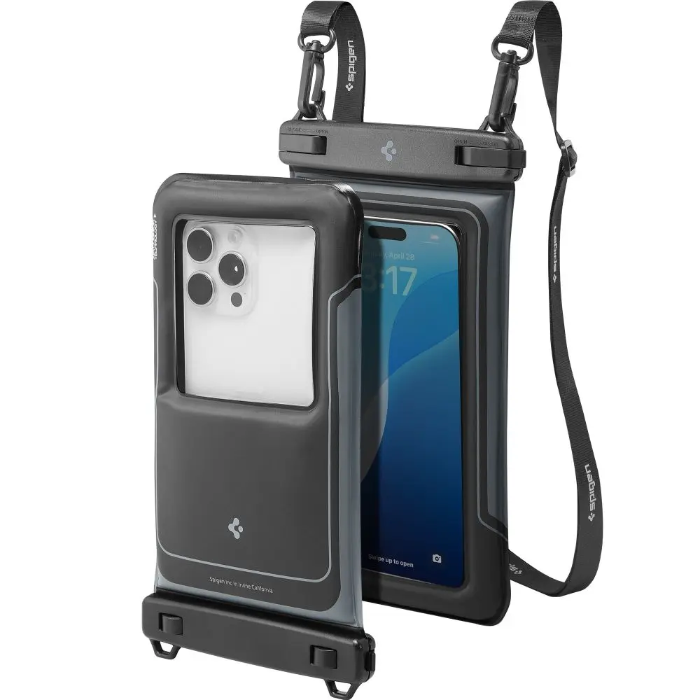 Spigen A611P Universal Waterproof Floating Case 2-Pack Matte Black - Elektronika i akcesoria