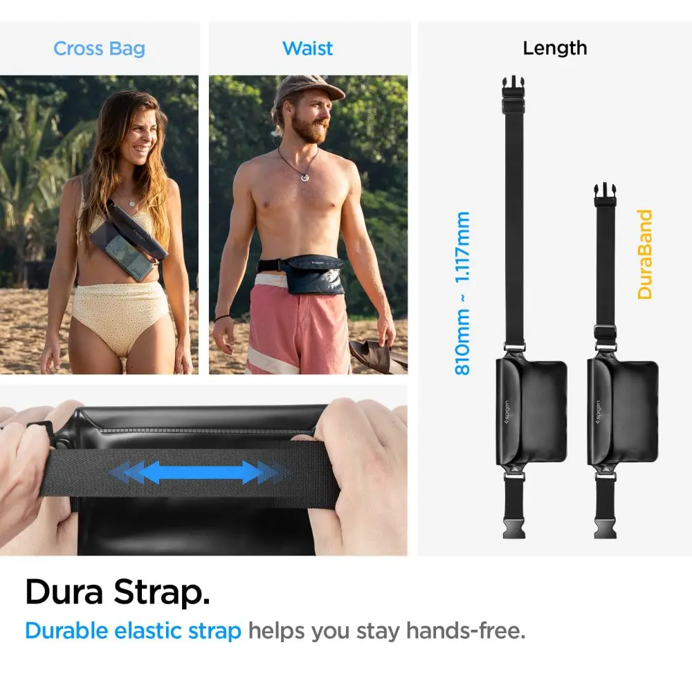 Spigen A620 Universal Waterproof Waist Bag Black - Elektronika i akcesoria
