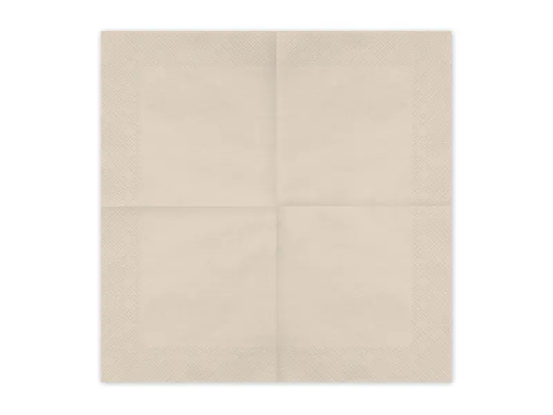 Serwetki papierowe, beż, 33x33cm (1 op. / 20 szt.) - Papiernicze i szkolne