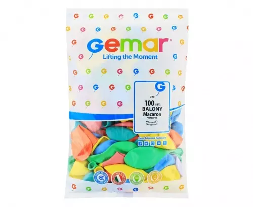 Balon Past 10 Go Macaron Mix Kol Fol Op100szt - Papiernicze i szkolne