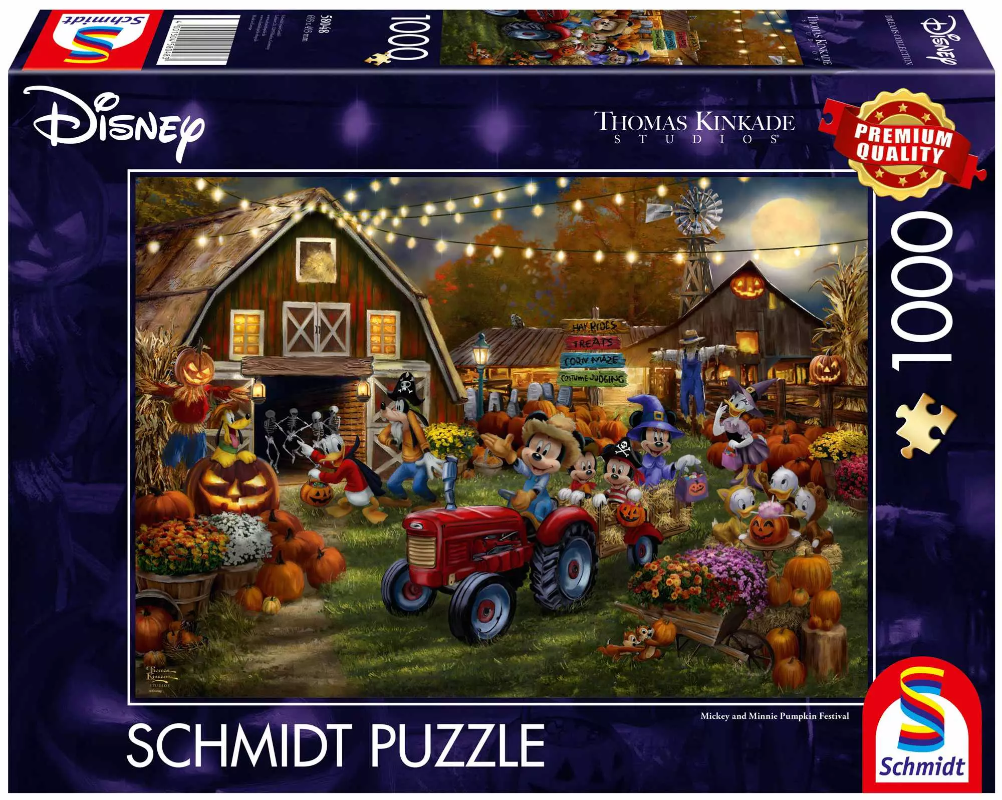 Puzzle 1000 PQ T.Kinkade Myszka Miki festiwal dyni Disney 113673 - Puzzle