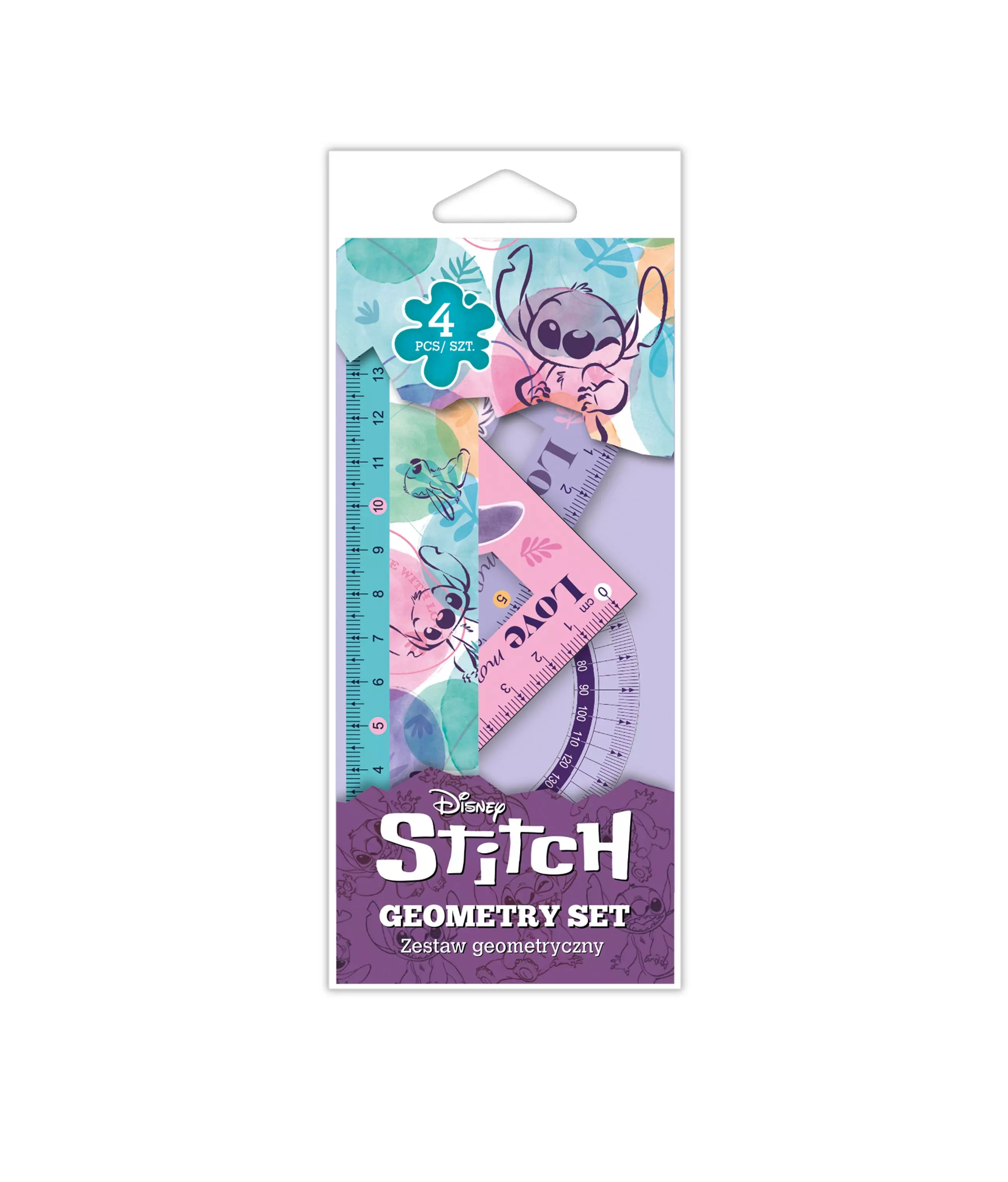 Zestaw geometryczny Disney Fashion Stitch pastel - Papiernicze i szkolne