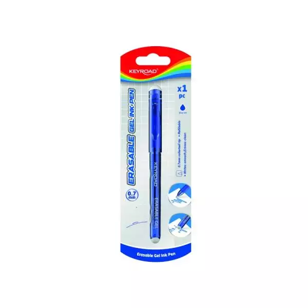 Długopis wymazywalny KEYROAD 0,7mm niebieski blister - Papiernicze i szkolne