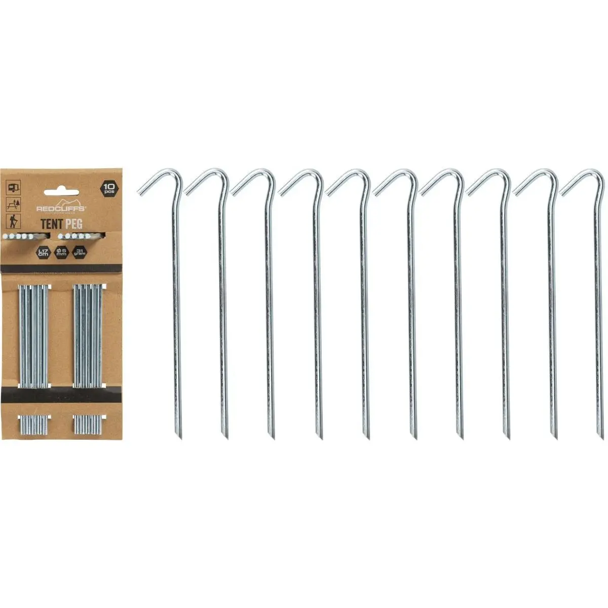Śledzie do Namiotu 17CM KPL. 10SZT Metal Redcliffs - Elektronika i akcesoria