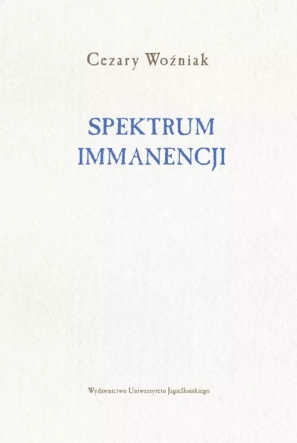 Spektrum immanencji - Książki