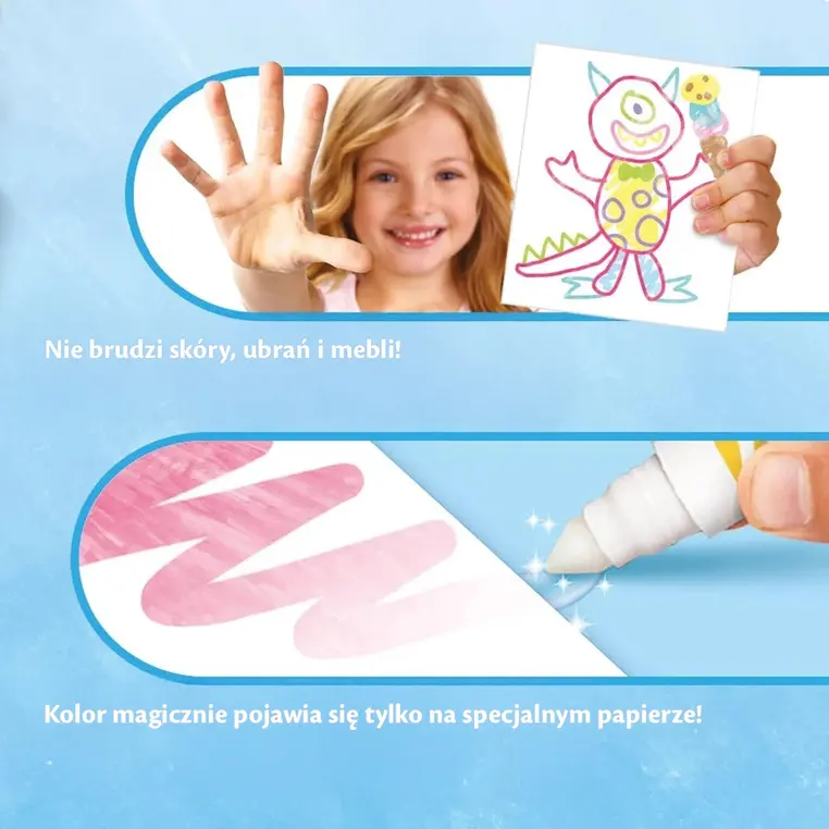 Crayola Kolorowanka dla dzieci i 4 niebrudzące magiczne flamastry Color Wonder Mess Free Kraina Lodu 3+ - Książki