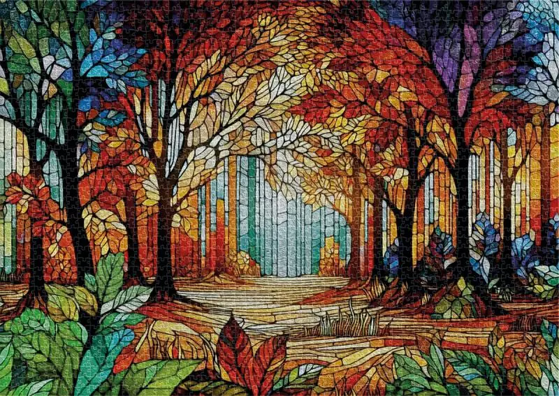 Puzzle 2000 elementów. Witraż 1 - Puzzle