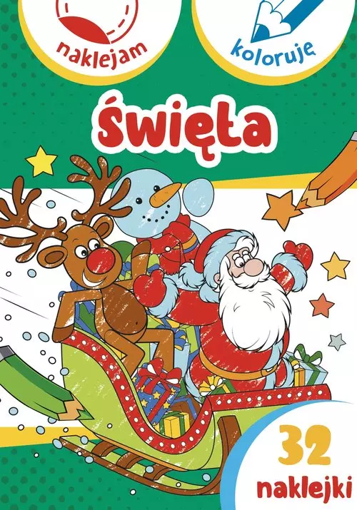 Święta. Naklejam i koloruj? - Książki