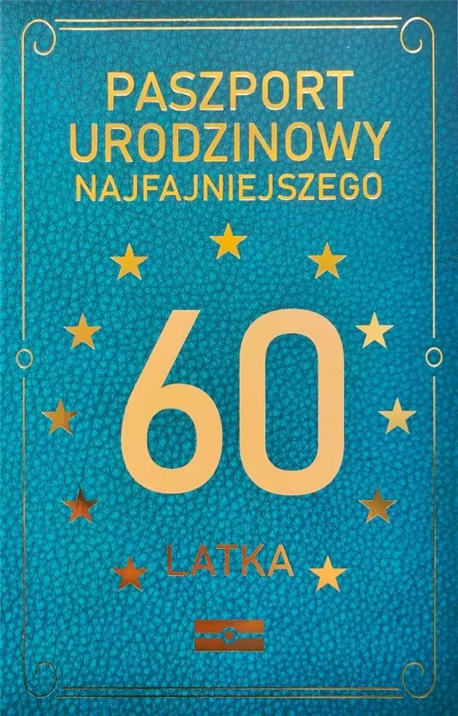 Karnet Urodzinowy 60 JCX - 041 - Papiernicze i szkolne