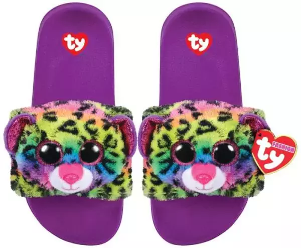 TY GEAR  kapcie DOTTY - kolorowy lampart roz. L (36-39) 95464 TY - Zabawki