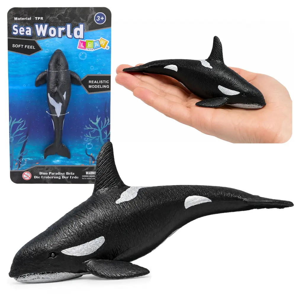 Ryba Gumowa Orka Figurka Rozciągliwa Realistyczna Ssak Morski 17,5 cm - Zabawki