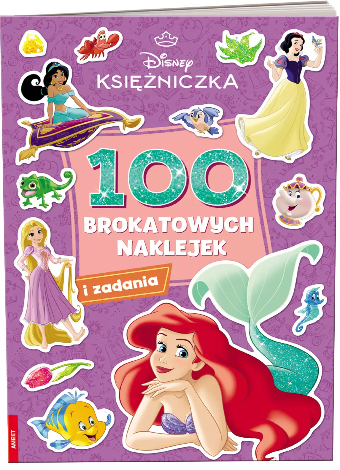 Disney Księżniczka. 100 brokatowych naklejek - Książki