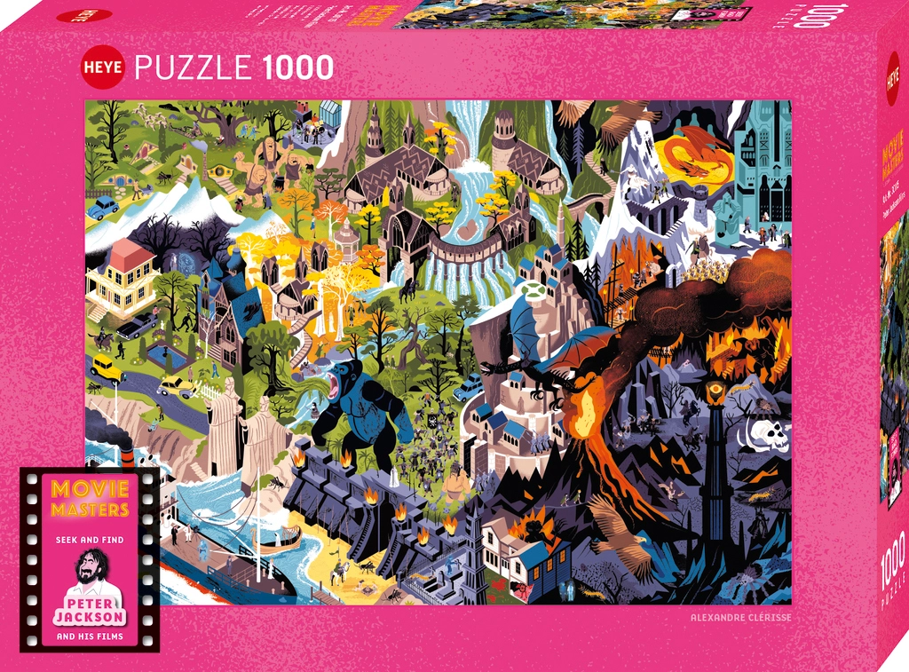 Puzzle 1000 elementów. Filmy Petera Jacksona - Puzzle