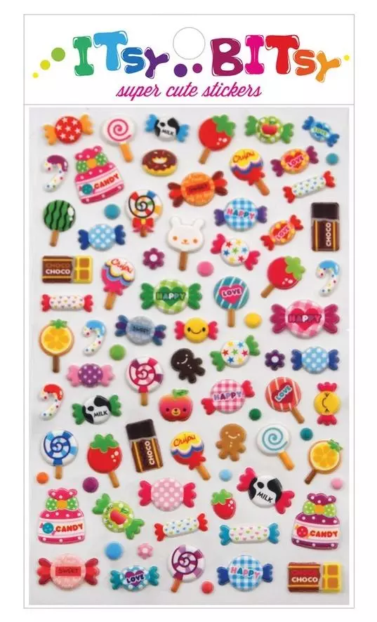 Mini naklejki Itsy bitsy, cukierki - Papiernicze i szkolne