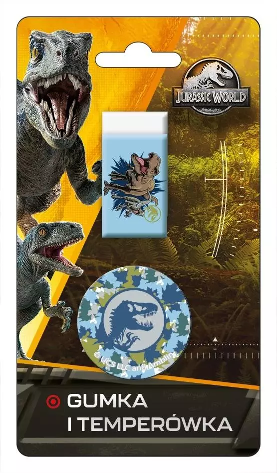 Gumka + temperówka Jurassic Park - Papiernicze i szkolne