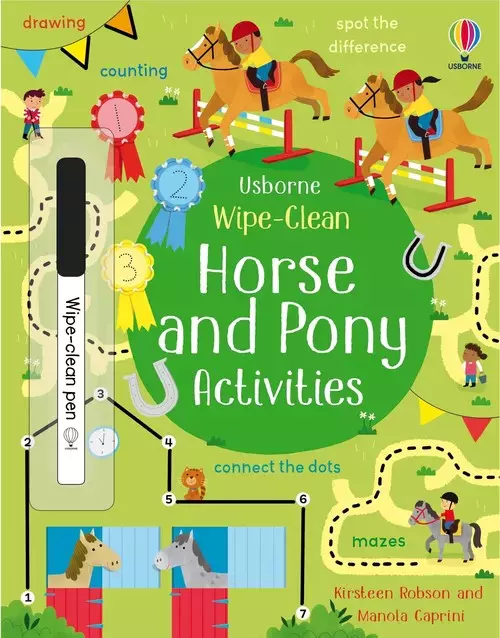 Wipe-Clean Horse and Pony Activities - Książki