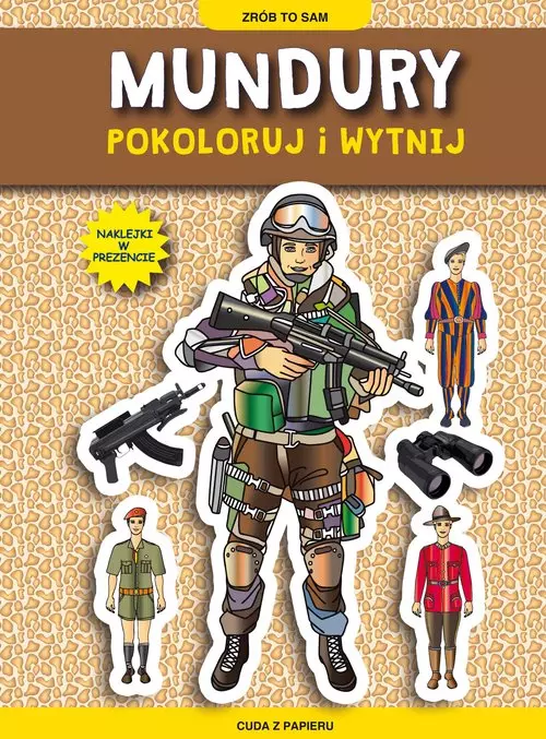 Mundury Pokoloruj i wytnij - Książki