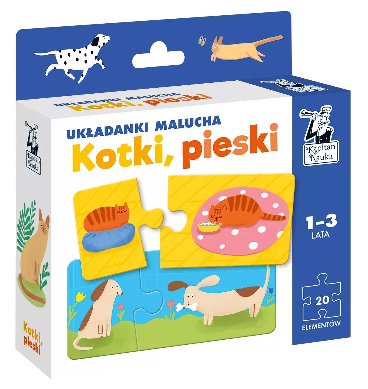 Puzzle 20 elementów. Układanki malucha. Kotki, pieski - Puzzle