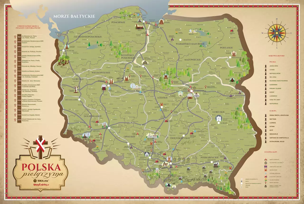 Polska Pielgrzyma. Mapka zdrapka - Książki