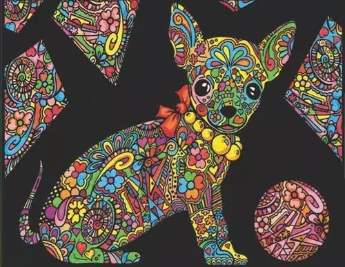 Kolorowanka Welwetowa Colorvelvet A4 Chihuahua - Książki