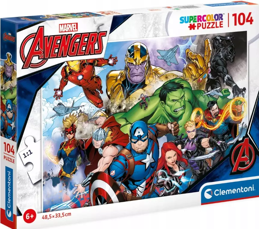 Puzzle 104 elementy. Supercolor. Avengers - Puzzle
