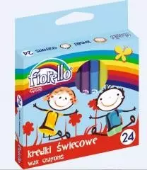Kredki świecowe 32 kolory FIORELLO - Książki