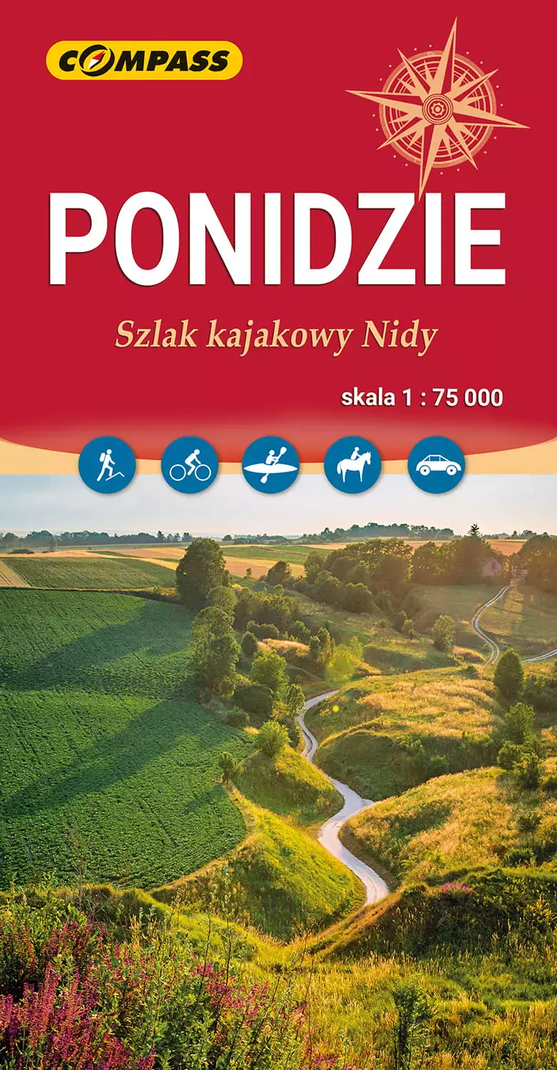 PONIDZIE Spływ Kajakowy Nidą mapa 1:75 000 - Książki