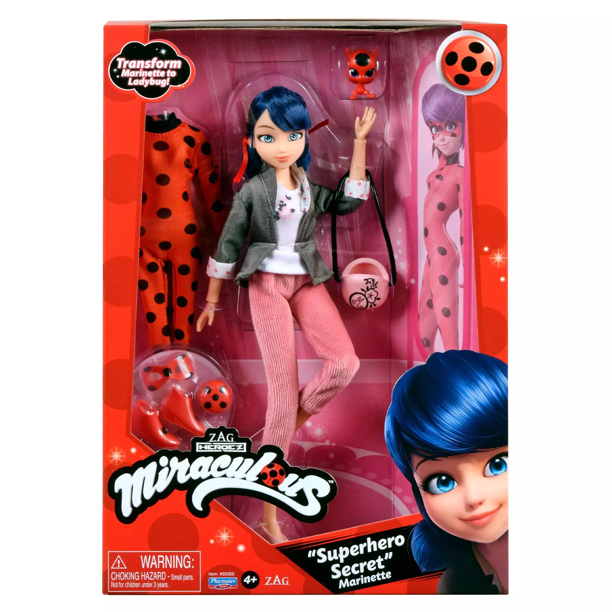 Miraculous. Lalka Marinette i strój Biedronki - Zabawki